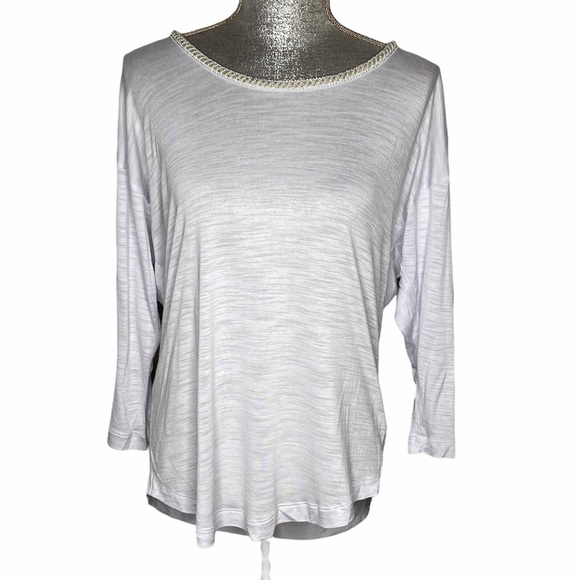 NWT White House Black Market  Dolman with Pearl Beaded Boat Neck Top Small - Picture 1 of 4